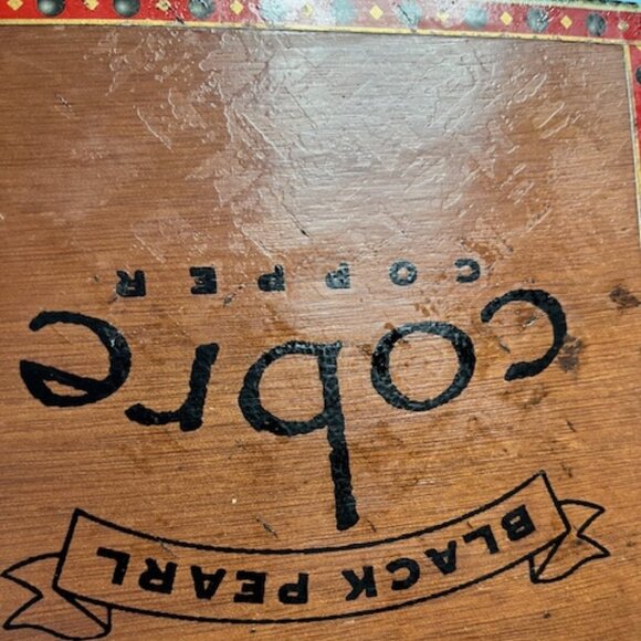 Unique Black Pearl Cobre Copper Cigar Handbag Box Purse Beaded Handle - Picture 16 of 16